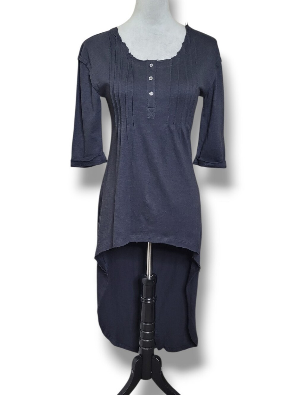 Rocks & Indigo Black Tunic Top • Size XS High-Low